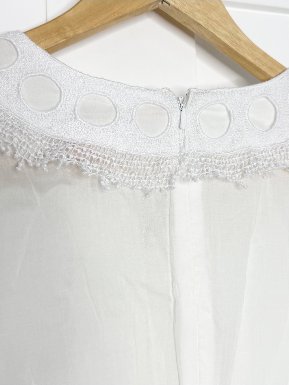 Tory Burch 100% Cotton Long Sleeve embroidered Top 2 XS white Shirt Blouse - Picture 5 of 11